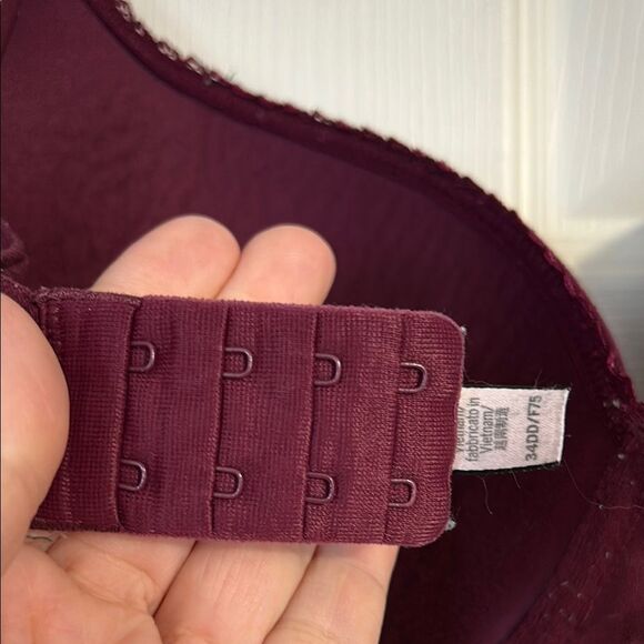 VICTORIA'S SECRET Maroon Body by Victoria Perfect Shape 34DD Bra Molded Cups - Picture 6 of 9